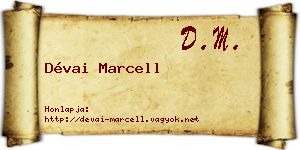 Dévai Marcell névjegykártya
